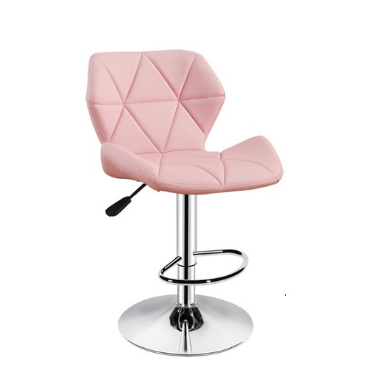 Барный стул клиента РАКУШКА (светло-розовый). Экокожа.